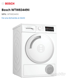 Asciugatrice bosch 9 kg