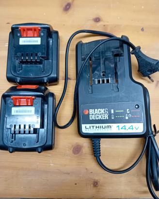 2 BATTERIE E CARICABATTERIA BLACK&DECKER