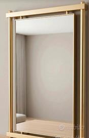 Specchiera da arredamento Vintage 120x105-Ottone