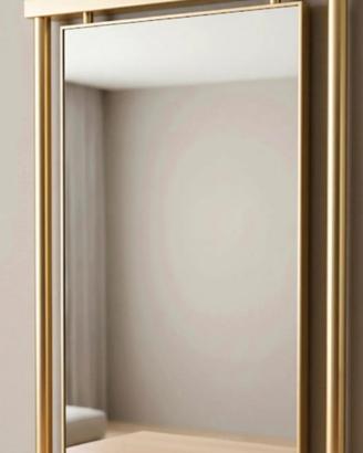 Specchiera da arredamento Vintage 120x105-Ottone