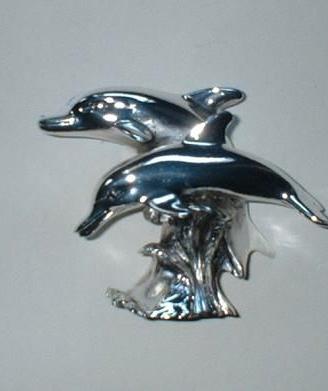 Motoscafo Cristallo, Coppia Delfini Silver, Rosa