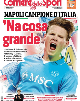 corriere dello sport scudetto napoli maggio 2025