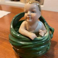 Statua porcellana numerata anni ‘50 antica bimbo