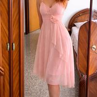 Vestito elegante rosa coquette