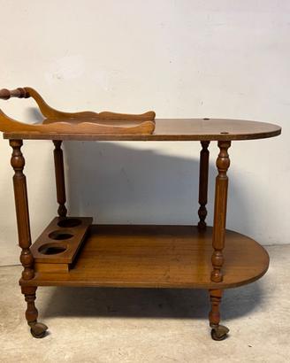 Carrello portavivande vintage in legno