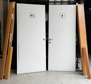 Porta Battente e Porta scorrevole bianche