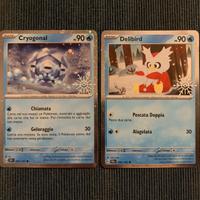 Lotto stamped promo delibird e cryogonal