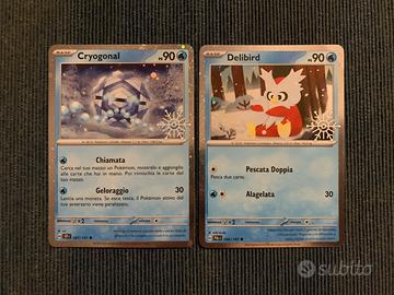 Lotto stamped promo delibird e cryogonal