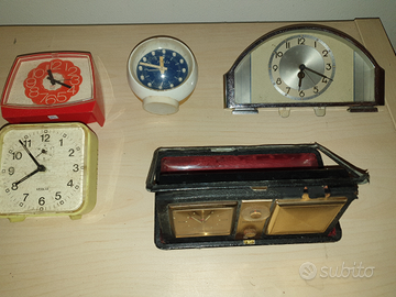 Lotto 5 sveglie elettriche meccaniche radiosveglia