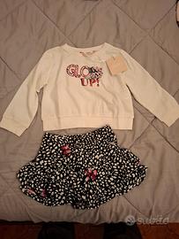 Completo Liu-Jo per bambina (maglia bianca e gonna