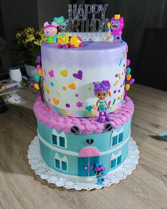 Fake cake torta finta tema Gabby's Dollhouse 🥳