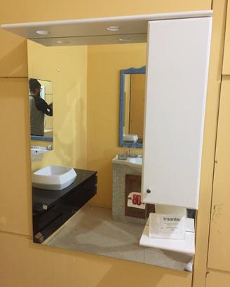 Specchio bagno con colonnina