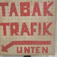 CARTELLO TABAK/TRAFIK/TABACCHI in FASONITE VINTAGE