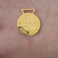 moneta oro 18k  50°aniversario della vitoria
