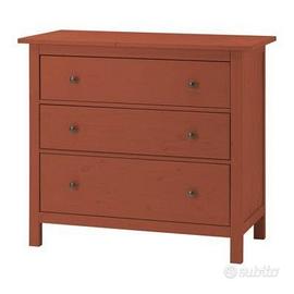 Ikea Hemnes 3 cassetti rossa