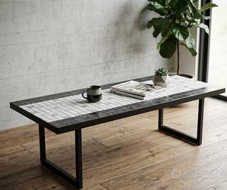 Tavolino Industrial top in Mosaico