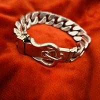 Bracciale Hermès Sellier anni 70 in argento 925 –
