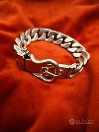 Bracciale Hermès Sellier anni 70 in argento 925 –