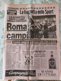GAZZETTA DELLO SPORT ROMA CAMPIONE  D'ITALIA  1983
