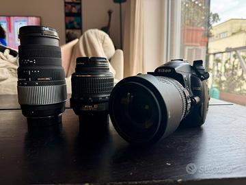 Nikon D5000 + 3 obiettivi (18-55, 18-105 e 70-300)