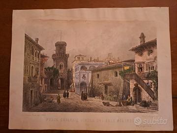 stampa antica porta Cavana Trieste 