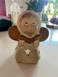 Angelo porta candela in ceramica