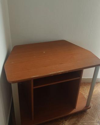 tavolino legno e metallo 