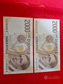 2 banconote da 10000lire Marconi