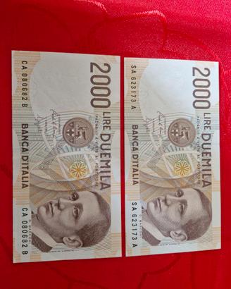 2 banconote da 10000lire Marconi