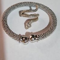 Bracciale steel più anello serpente