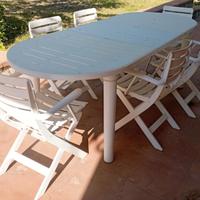 Set di 6 sedie, tavolo e lettino Rovergarden