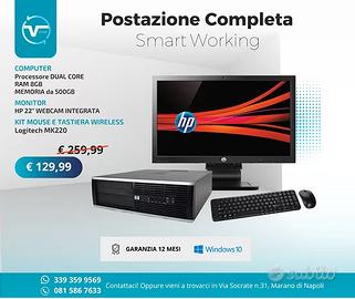 Postazione SMART WORKING Monitor 22
