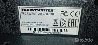 volante pedaliera PS4 thrustmaster T80RW