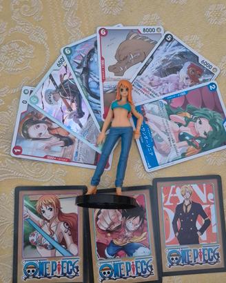 Onepiece mini figure nami + carte