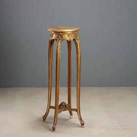 Porta Vaso in Legno Intagliato e Dorato