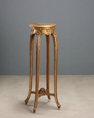 Porta Vaso in Legno Intagliato e Dorato