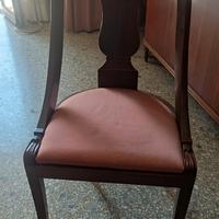 sedia raso rosa antico