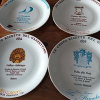4 piatti da collezione "le cento ricette del Gazze