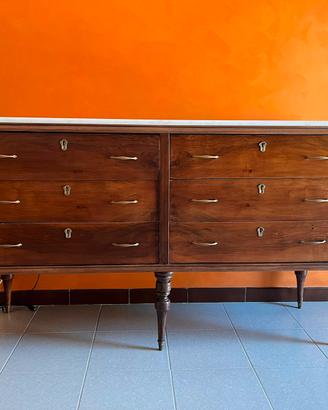 Cassettiere antica sei cassetti