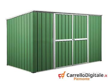 Casetta giardino box in Acciaio 345x186 verde
