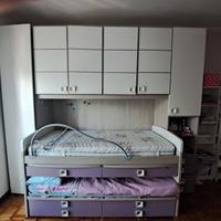 cameretta bambini ponte due letti