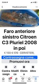 Faro citroën C3 pluriel anteriore sx 2008 in poi