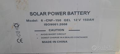 Batterie GEL impianto solare