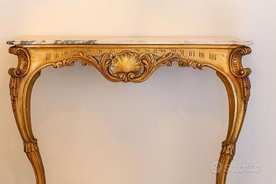 Tavolo Consolle – Stile Classico dorato