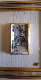 quadro con bassorilievo argentato Brumal