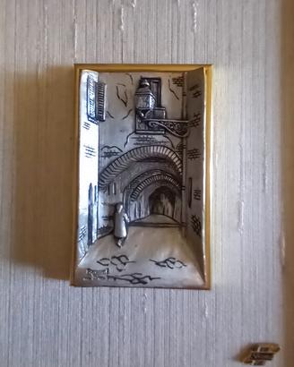 quadro con bassorilievo argentato Brumal