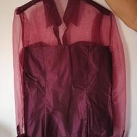 Camicia per cerimonie trasparente spalle/braccia