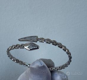 Bracciale massiccio in argento 925 rodiato