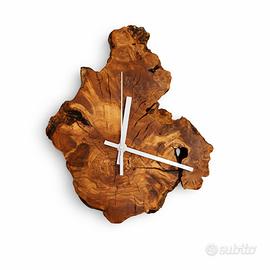 orologio in legno di ulivo 