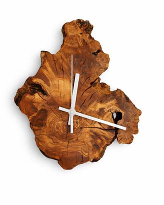 orologio in legno di ulivo 
